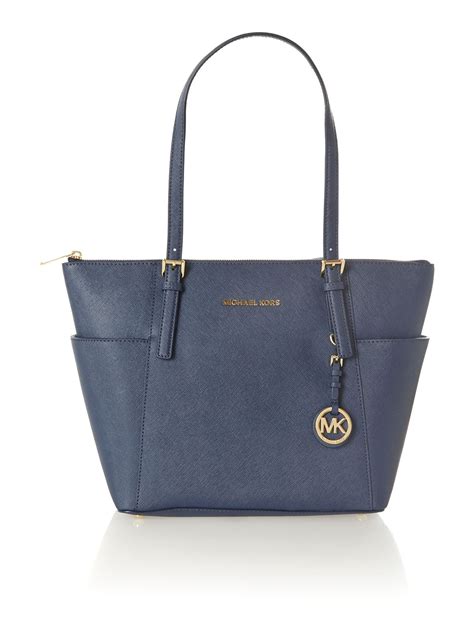 michael kors jet set travel navy bag|Michael Kors jet set duffle.